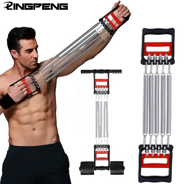 Hand Grips Multifuncional Aço Hand Chest Grip Strength Developer Fitness Gym Muscle Training Exercise 5 Spring Extender 230617