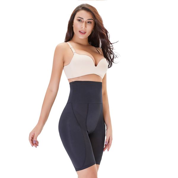 Damen-Shapewear-Shorts mit hohem Taillen-Trainer, Bauchkontrolle, Body-Shaper, komprimierender Bauch, Hüfte, Po-Heber, mittlerer Oberschenkel, Höschen, Übergröße 380