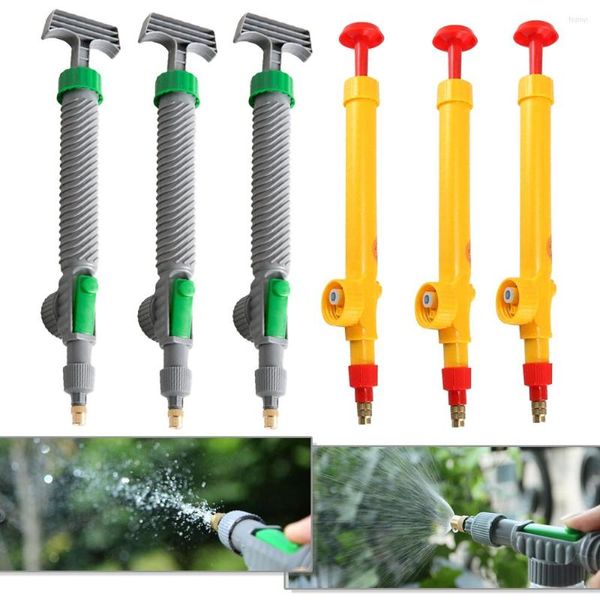 Bewässerungsgeräte Gartensprüher Manuelle Hochdruck-Luftpumpe Zugstange Spritzpistole Verstellbare Düse Pflanzengetränkeflaschensprinkler