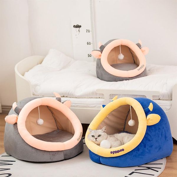 Tapetes laváveis cama de gato cesta quente cesta de animais de estimação macia caverna gatinho almofada ninho tenda de casa gato para saco de cachorro pequeno gatos de saco de dormir caverna