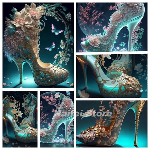 Stitch Fantasy Landscape Diamond Painting Nuovo 2023 Drano a mosaino fai -da -te Dream Scarpe Princess Scarpe 5D Cross Home Decor