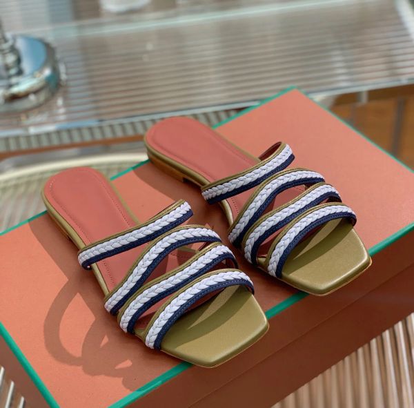 Designer sprightly encantos sandália piana chinelos mulheres de luxo palha flip flops slides sandálias plataforma verão praia encantos sapatos slide