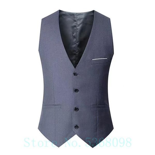 Blazers preto cinza azul marinho coletes para homens fino ajuste terno masculino colete gilet homme casual sem mangas formal jaqueta de negócios