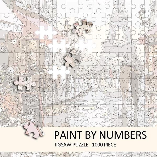 Nummer Gatyztory DIY Painting nach Zahlen Jigsaw Puzzle Bunte Löwe Leinwand Zeichnung für erwachsene tierische Geschenkgeschenke Home Wandkunst