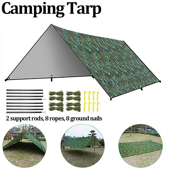 Tende e rifugi Telo da campeggio Tenda da sole in tela cerata per esterni Leggero resistente ai raggi UV PU 3000mm Riparo antipioggia impermeabile 230617