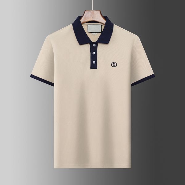 Abbigliamento estivo di marca Europa Parigi Polo di design di lusso Polo casual da uomo Moda Snake Bee Stampa T-shirt da ricamo Polo da uomo High Street