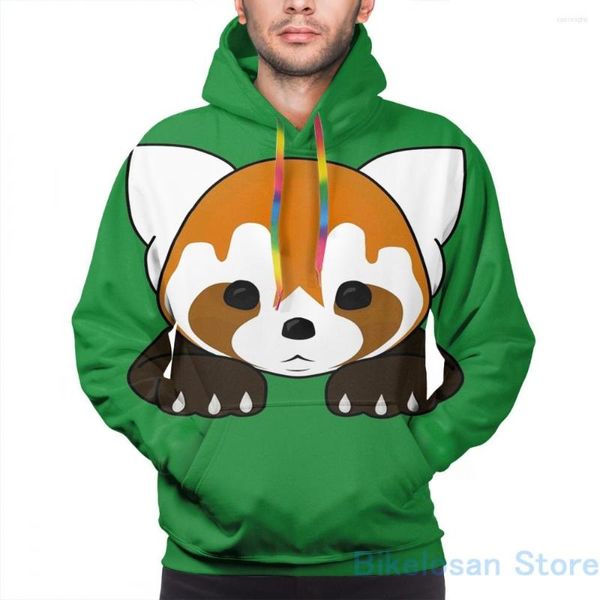 Moletom masculino masculino para mulheres engraçadas menores panda estampa vermelha casual hapelwear