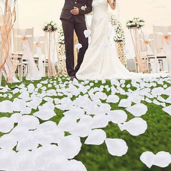 Dekoratif Çiçekler 200/400pcs Petal Düğün Dekorasyonu İpek Gül Kumaş Kırmızı Beyaz Yapraklar El Yapımı 2023 Yapay Çiçek Evliliği Sevgililer Günü