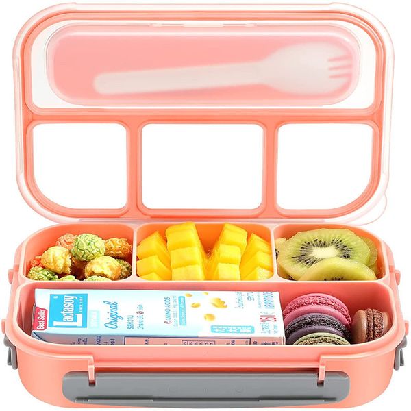 Bento Boxes 81 oz Lunch Box Bento Box Lunch Containers para Adulto/Criança/Criança 4 Compartimentos Bento Lancheira Microondas Máquina de Lavar Louça Congelador Seguro 230617