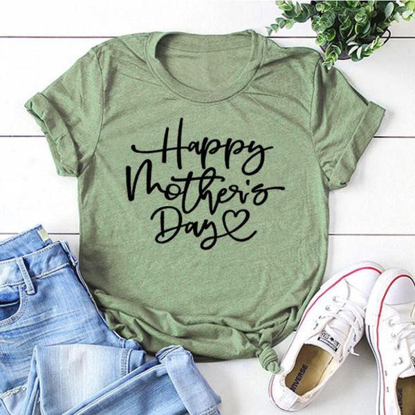 Magliette da donna Happy Mother's Day Shirt Mother Summer Classic Mom Life Tee Mothers Graphic Tees Men XL