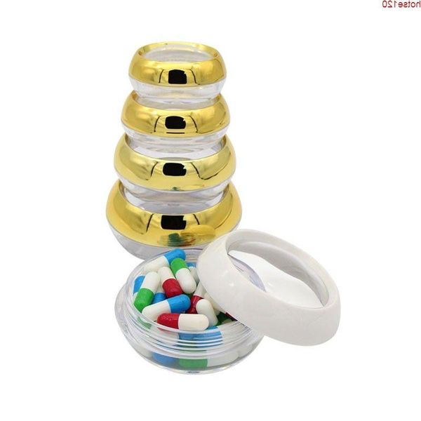 10ml 30ml 50ml Oro Argento Bianco Capsule Bottiglia Vasi Vuoti Salute Tablet Proteine in polvere Semi Contenitore Pot Scatole 20pcs / lotgoods Kkfth