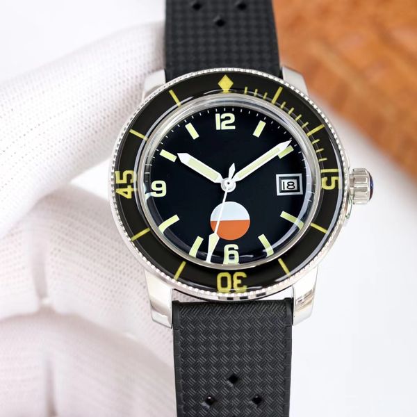 Blancpain Specchio da uomo in zaffiro Barracuda di alta qualità a forma di bolla con livello di aspetto del movimento Picco del grande orologio di lusso perfetto prodotto in fabbrica