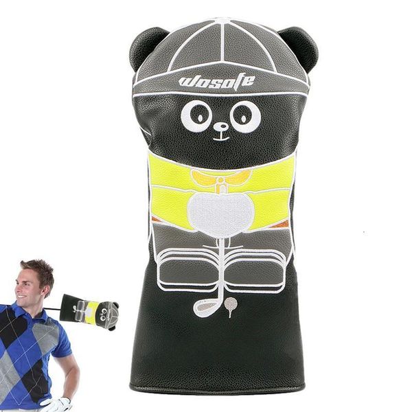 Altri prodotti per il golf Copertura per driver da golf Ricamo Cute Cartoon Panda Copricapo da golf N. 1 Copertura in legno per driver 460cc Coperture da golf universali per esterni 230617