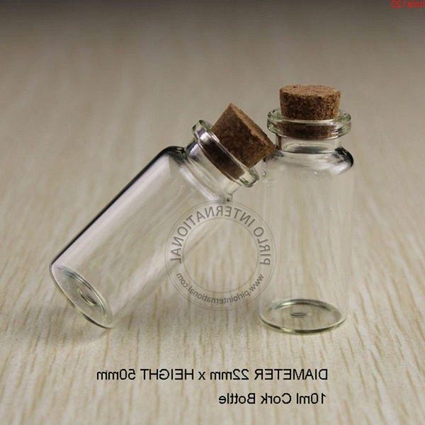 100 pz/lotto 10ml Bottiglia di Sughero di Vetro Vuota Piccola Fiala Dei Desideri Regalo Vaso Campione 10g Pot Strumenti di Trucco Imballaggio Riutilizzabile Canhood qty Lsggk