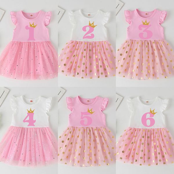 Abiti da ragazza Vestito da compleanno per bambina Vestito da compleanno per ragazza 1-6 anni Vestito da bambino carino da principessa Vestito da bambino in tessuto per neonato 230617