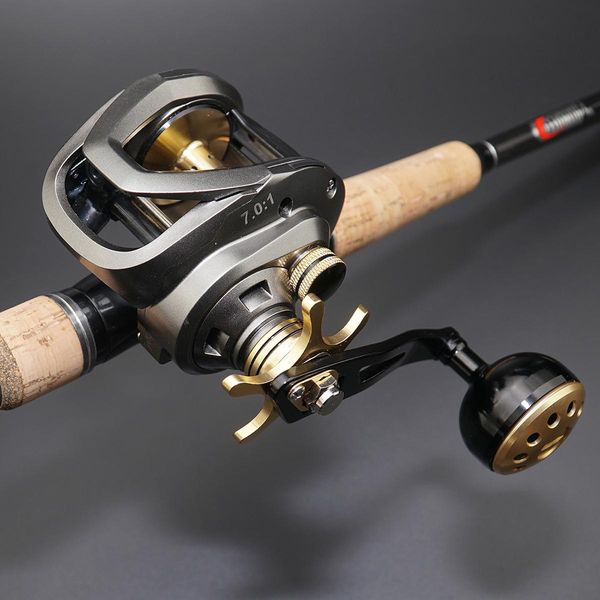 Mulinelli Hiumi Big Game Baitcasting Reels 33lbs Max Drag Mulinello da pesca Baitcaster a basso profilo