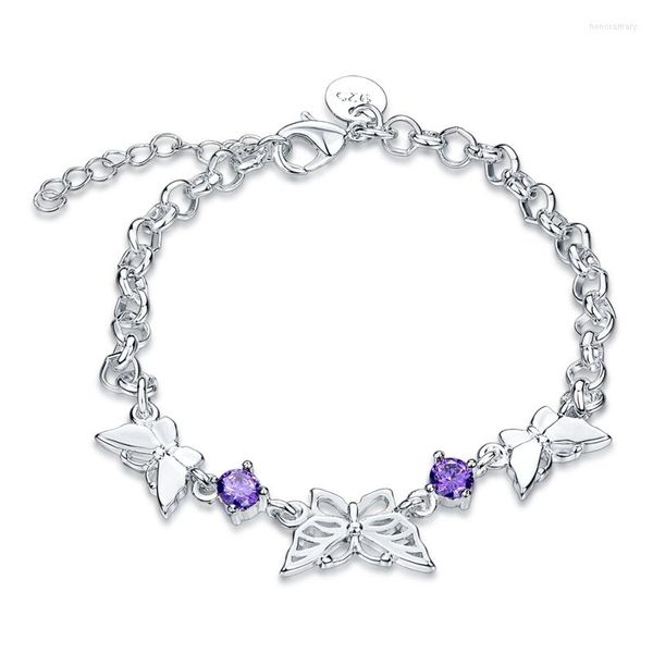 Braccialetti di fascino garilina incanta color argento farfalla originale farfalla intarsiato zircona cubico zirconite per braccialette femminile grossista b2044