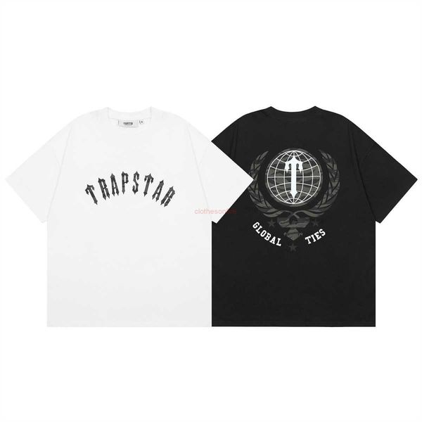 Дизайнерская модная одежда футболка Tsihrts Рубашки Trapstar 2023 Летняя модная бренда Мужская печать с коротки
