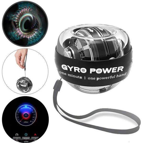 Hand Grips 100kg LED Wist Power Training Ball Autostarting Powerball Braço Treinador de força muscular Fortalecedor de exercícios 230617