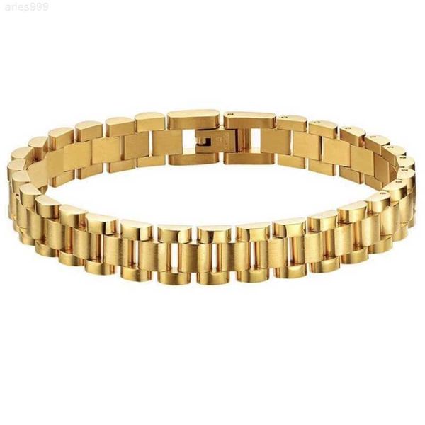 Moda aço inoxidável 18k banhado a ouro pulseira link chain pulseira jóias mulheres