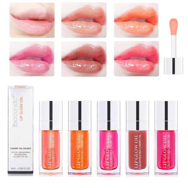 Lip Gloss 6Ml Crystal Jelly Hidratante Óleo de Cuidado Forma Não Pegajosa Brilho Subtil Brilho Tinted Sheer Color Plumperlip Drop Delivery Dhkms