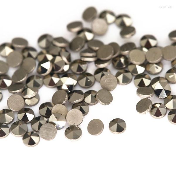 Perlen 50 teile/los 1,0mm-2,0mm Runde Cut Flache Rückseite Lose Natürlichen Markasit Stein Für DIY Schmuck Edelsteine