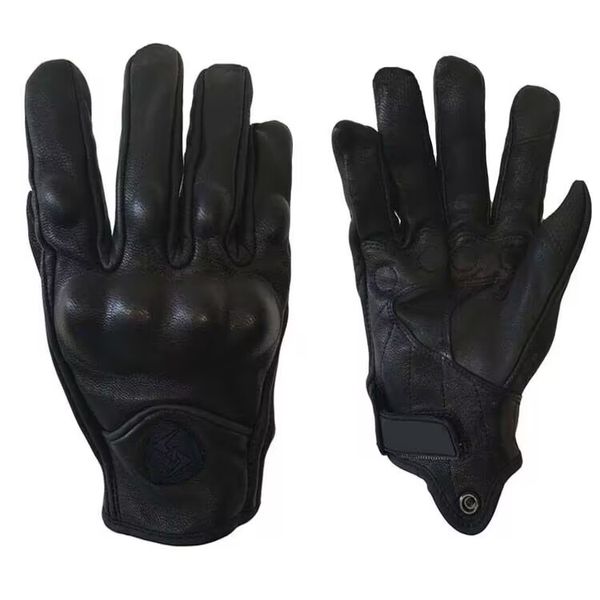 Luvas para motocicletas masculinas femininas moto couro carbono ciclismo luvas de inverno motocicleta motocross ATV motor luvas