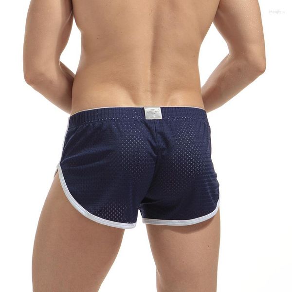Cuecas masculinas de marca de moda boxers soltas malha respirável confortável roupa íntima masculina calções Homme calcinhas gays M/L/XL/XXL/XXXL