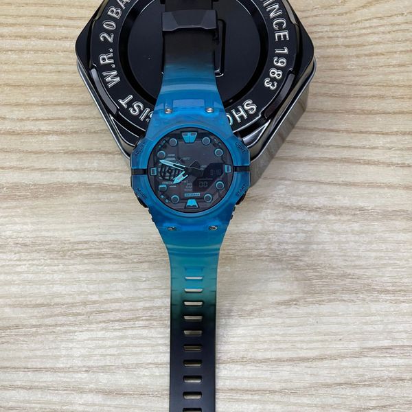 Ga relógio de pulso led display duplo masculino feminino senhoras esportes casuais completos royal oak eletrônico digital com logotipo relógio