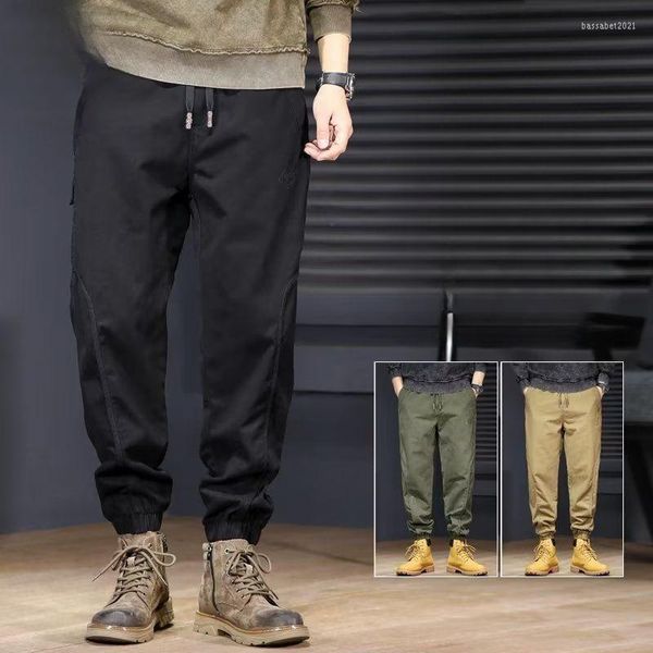 Pantalon masculin 2023 Spring d'été Fashion Men's Color Cound Casual Cargo Casual Male Male Harem Harem Men Streetwear Loose Pants H239