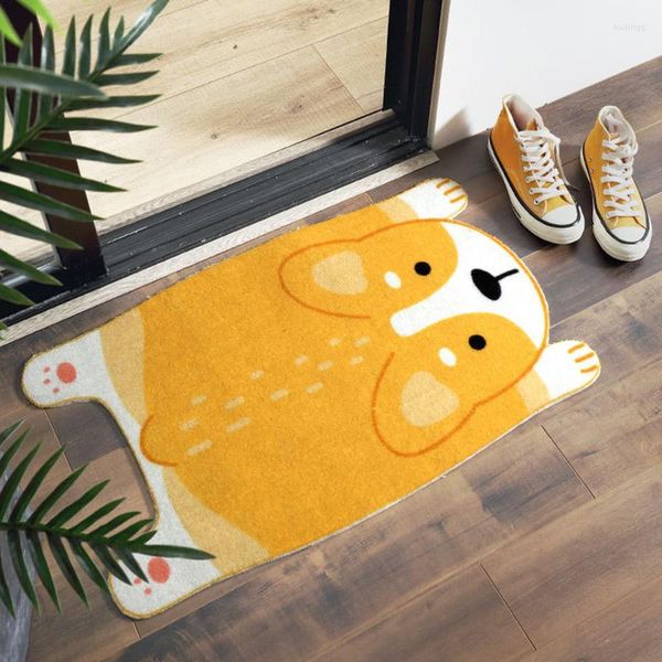 Tapetes Animal Doormat Carpet Cute Dogs Cartoon Pad Antiderrapante Water Absorption Mats Piso Interior Entrada de Casa