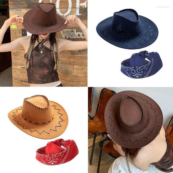 Berets Cowboy Hat Bandanas Bachelorette Westerns Men Men Beach Travel Cowgirl Summer Sun Persps Косплей для