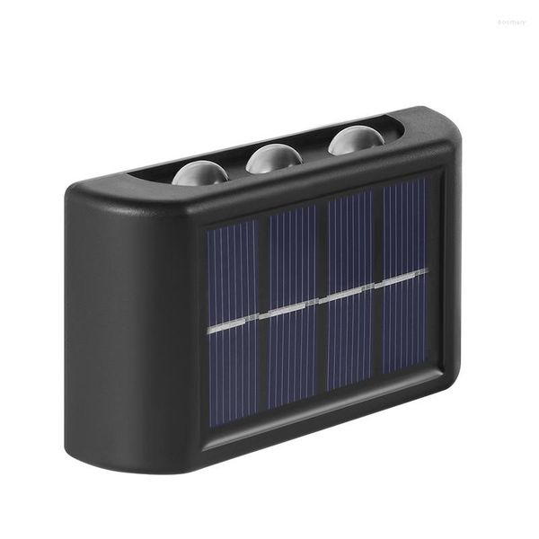 Wandleuchte Solarleuchte Outdoor LED Warmweiß Up And Down Lampen Wasserdicht für Garten Terrasse Garage Einfahrt Weg