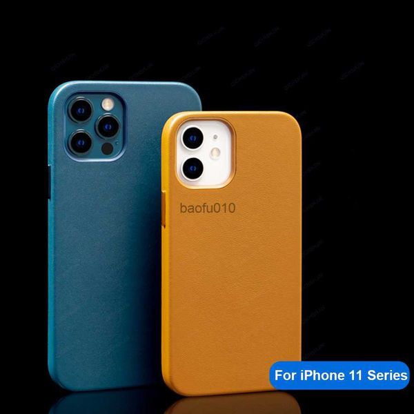 Custodia in vera pelle per iPhone 11 Pro Max Custodia per caricabatterie wireless magnetica per Apple iPhone 11 Custodie per cellulari Cover ShellL230619