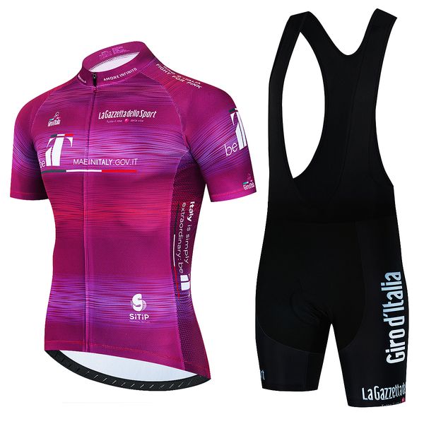 Set di maglie da ciclismo Tour De Italy D'ITALIA Set di maglie da ciclismo Abbigliamento da ciclismo da uomo Bicicletta Abbigliamento da ciclismo manica corta Maillot Ciclismo Hombre 230619