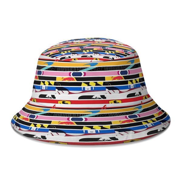 Chapeaux à large bord Seau Chapeaux Grille MISE À JOUR Motor Racing Seau Chapeau Pour Femmes Hommes Étudiants Pliable Bob Pêcheur Chapeaux Panama Cap 230617