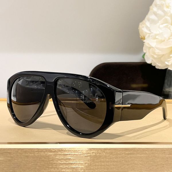 Designer-Sonnenbrille für Herren, Tom, klobiger Plattenrahmen, FT1044, übergroße Brille, modische Ford-Sonnenbrille für Damen, schwarz, Sport, schwarze Stile, Originalverpackung von Tom-Fords