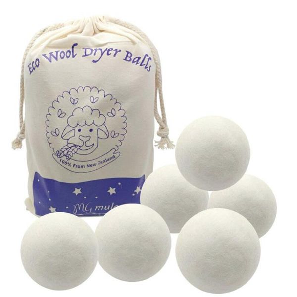 2.75inch 7cm Riutilizzabile Naturale Ammorbidente Lana Dryer Balls A Statico Riduce Aiuta A Asciugare I Vestiti