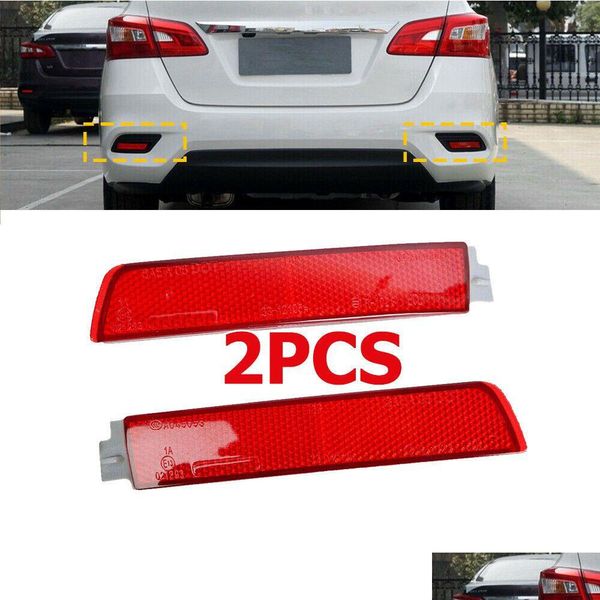 Led Daytime Running 2 Pcs Car Rear Bumper Reflector Para Nissan Sentra 2013 265655C000 Leftadd Right Red Lens Drop Delivery Mobiles Mo Dhpjb