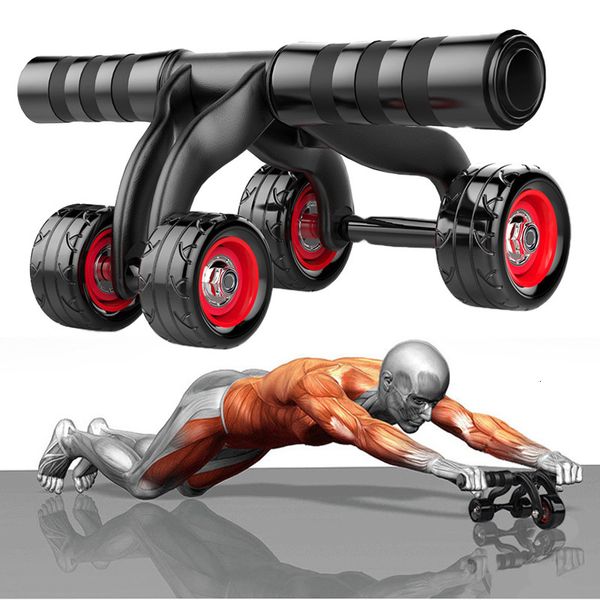 Core Abdominal Trainers Dispositivo de abdômen de três rodas e quatro rodas para braços, cintura e músculos, flexões, equipamento de ginástica em casa, mudo 230617