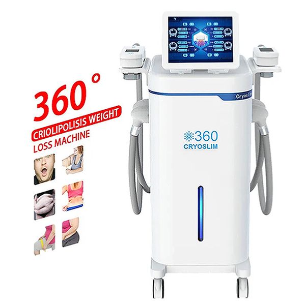 Portátil 360 Cryolipolysis Fat Freezing Slimming Machine Vácuo Perda de Peso Crioterapia Cryo Fat Freeze Machine 4 alças Aprovado pela CE