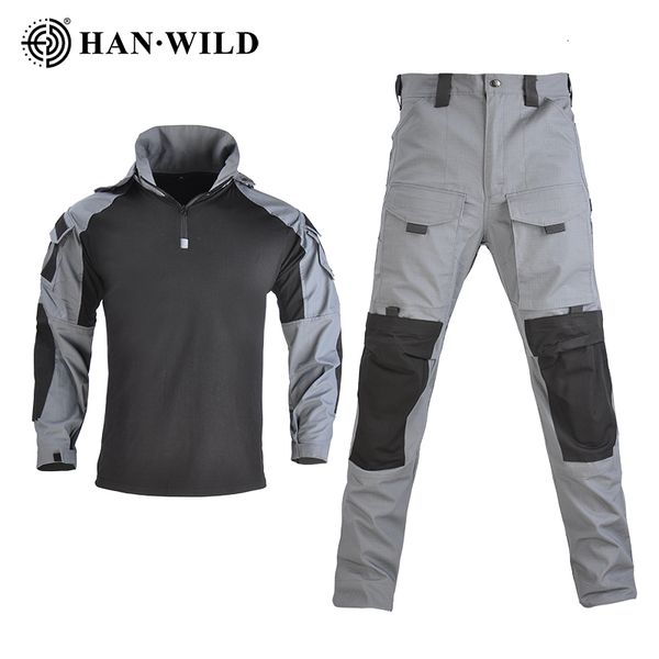 Altri articoli sportivi Tuta tattica con cappuccio Camicia militare uniforme mimetica Pantaloni Tuta da caccia dell'esercito Tattiche Escursionismo Abbigliamento da paintball Camicia da combattimento 4Pads 230617