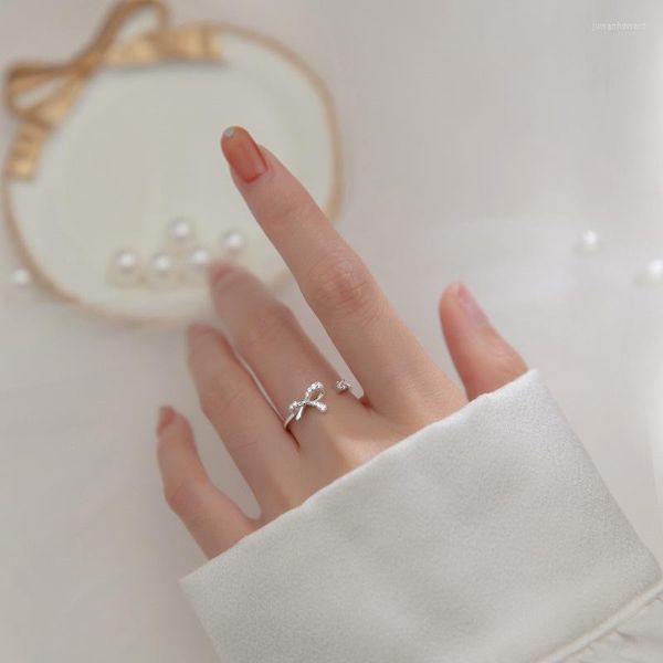 VENTFILLE 925 Sterling Silver Open Hollow Design Ring Ladies Japanese And Korean INS Wind Temperament Sweet Jewelry Gift