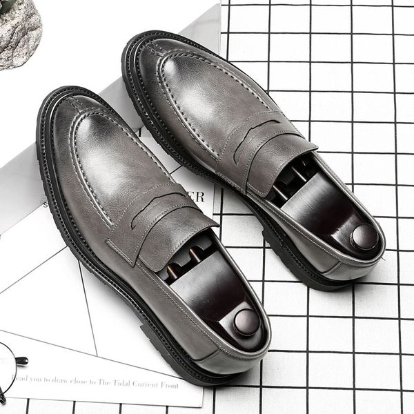 hn8New Arrival Luxury Brand Italian Men Leather Flats Men British Brogue Dress Shoes Formal Business Oxfords Shoes for Men