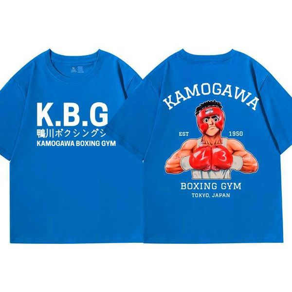 Homens Camisetas Anime Hajime No Ippo Kamogawa Boxe Ginásio Camiseta Homens Mulheres Makunouchi Takamura KGB Gráfico Camisetas Roupas Harajuku Streetwear Y2K Camiseta 1651