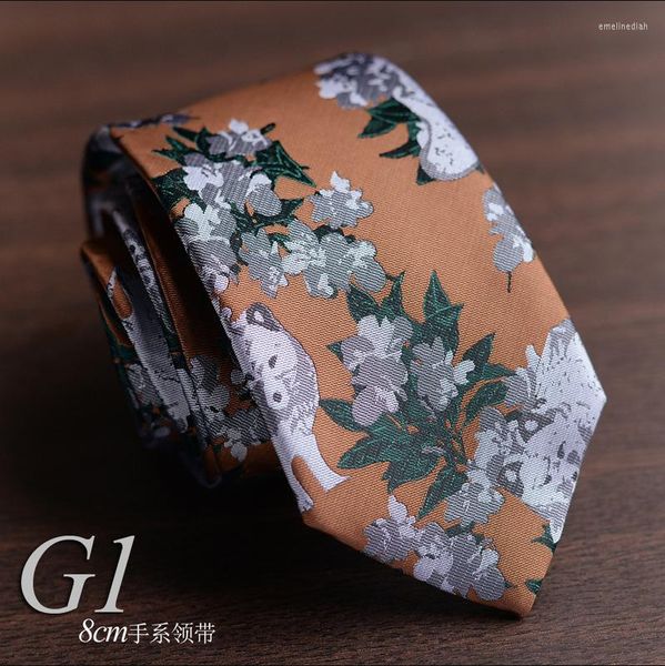 Papillon Cravatta Versione coreana da uomo Retro Marrone Blu Matrimonio Abbigliamento formale casual Lavoro professionale 8 cm Modello annodato a mano