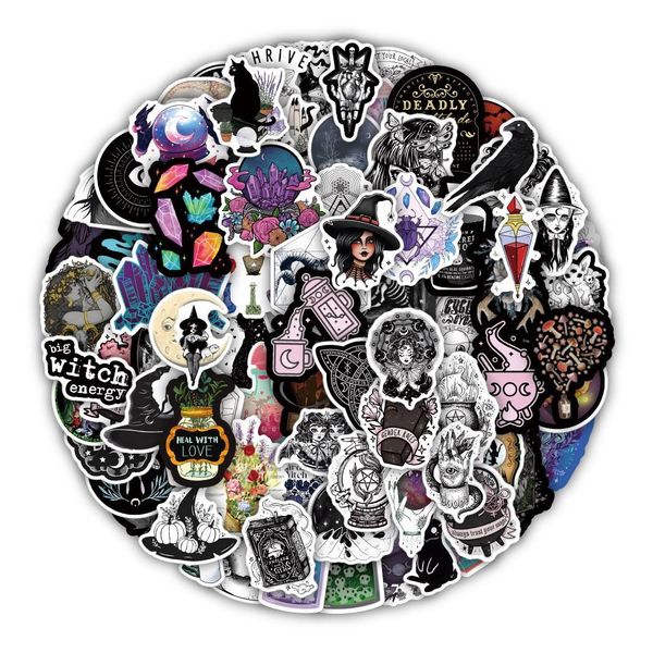 Araba Stickers 100 PCS Karışık Kaykay Cadı Bebek Scrapbooking Kalem Kılıfı Günlük Dizüstü Bilgisayar Planlayıcısı Dekorasyon Kitabı Albüm Çocuk T DHC9F