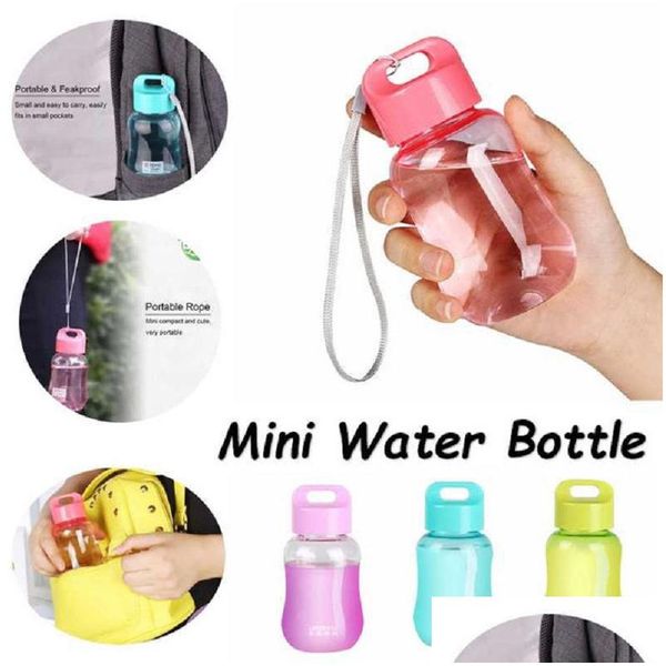 Bottiglie d'acqua 180 ml portatile mini carino plastica bambini bambini scuola all'aperto bicchieri goccia consegna casa giardino cucina sala da pranzo bar dhdvd