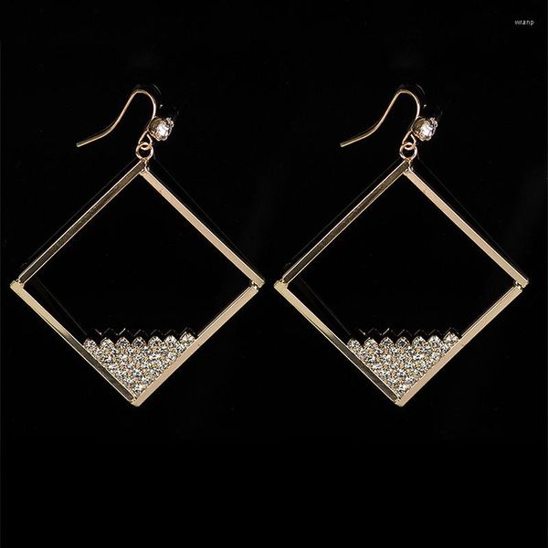 Orecchini pendenti Noble Vintage Square Earring 2023 Gold Color Bohemian Hollow Drop Charm Jewelry per le donne all'ingrosso # E280