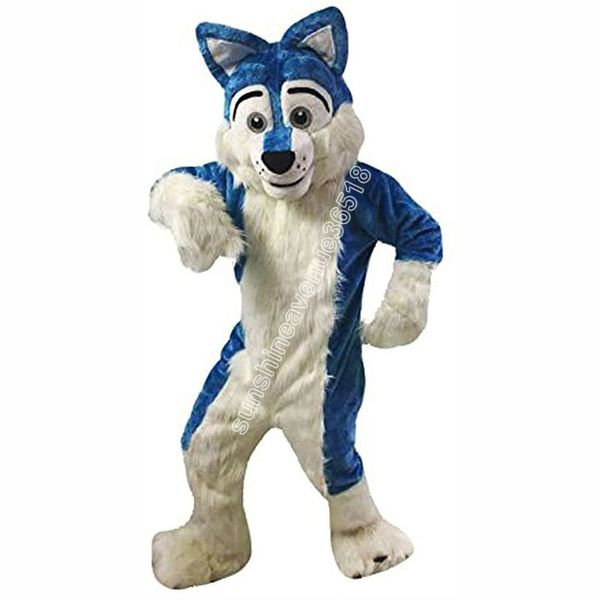 Performance Wolf Dog Husky Fursuit Mascot Costume Top Cartoon Anime theme character Carnival Unisex Adults Size Christmas Birthday Party Outfit Outfit Terno